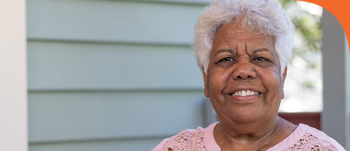 Older Aboriginal woman smiling