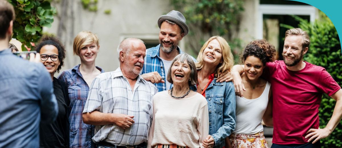 A group of people posing for a group photo